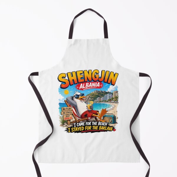 Item preview, Shengjin Albania Beach Vacation T-Shirt – I Came for the Beach, I Stayed for the Baklava Funny Travel Design designed and sold by Sushikidsntod.