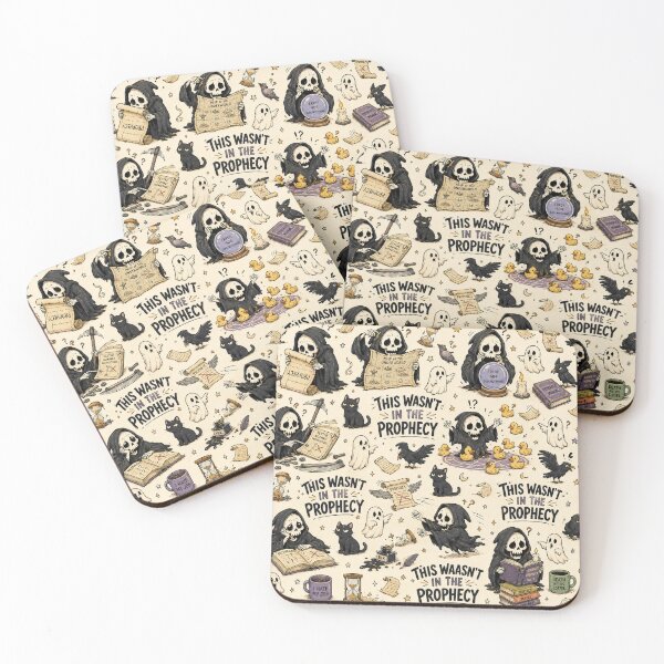 Item preview, This Wasn't In The Prophecy – Funny Grim Reaper Cartoon Pattern designed and sold by OpenDreamArts.