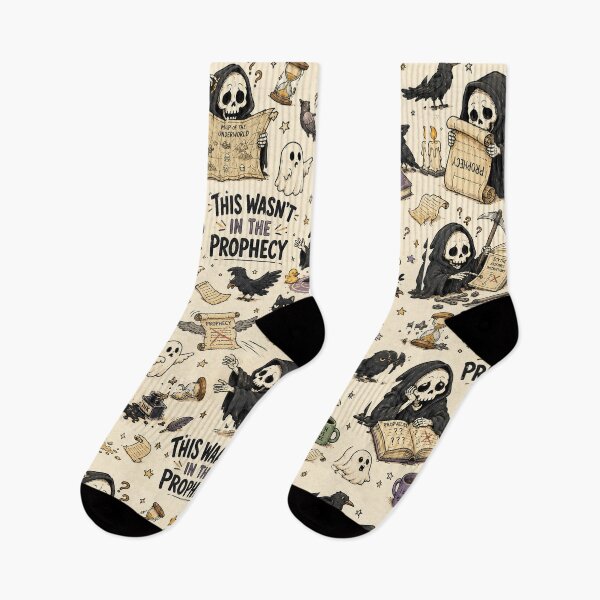 Item preview, This Wasn't In The Prophecy – Funny Grim Reaper Cartoon Pattern designed and sold by OpenDreamArts.