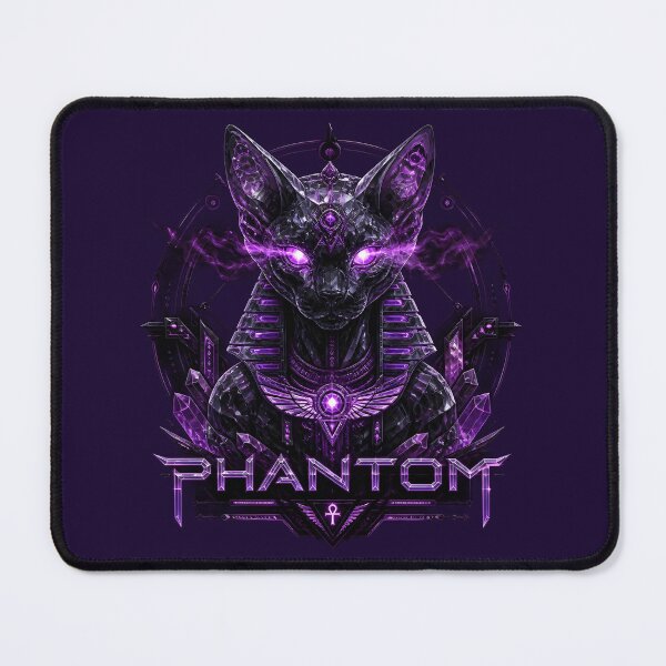 Item preview, Phantom Cyber Sphinx Cat Crystal Purple Neon Techwear Streetwear designed and sold by Novastitchshop.