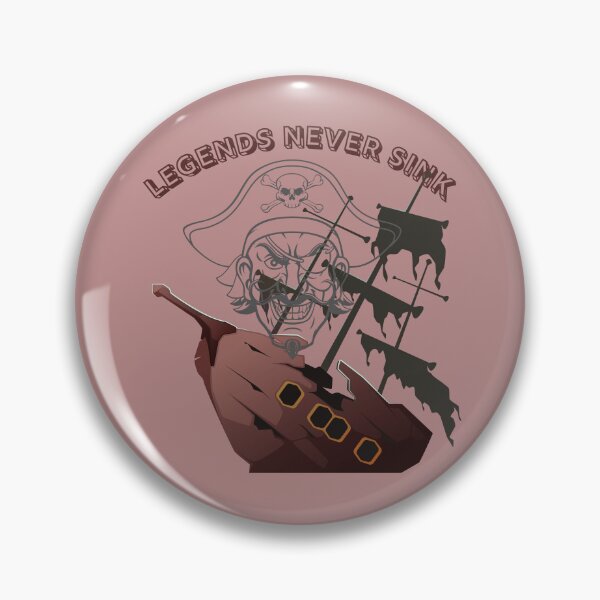 Item preview, Legends Never Sink Pirate Skull Ship - Vintage Pirate Graphic. designed and sold by LunaPrintCo.