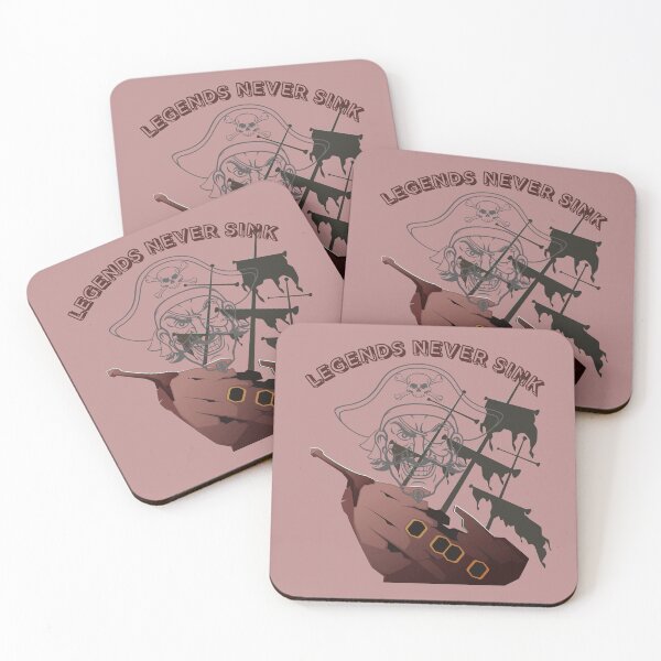 Item preview, Legends Never Sink Pirate Skull Ship - Vintage Pirate Graphic. designed and sold by LunaPrintCo.