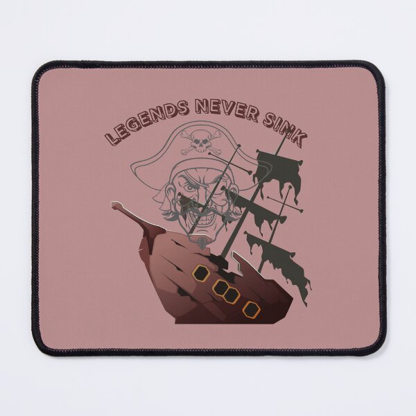 Item preview, Legends Never Sink Pirate Skull Ship - Vintage Pirate Graphic. designed and sold by LunaPrintCo.