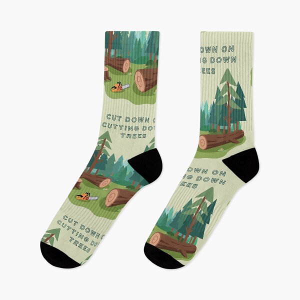 Item preview, Cut Down On Cutting Down Trees Thoughtful Gifts For Environmentalist (green text) designed and sold by Wordfall.