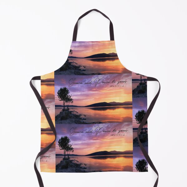 Item preview, Grace and peace be yours through the knowledge of God and of Jesus our Lord peaceful sunset Trust in Him be still and know Calm reflections scene - 2 Peter 1:2 designed and sold by FTLOG.