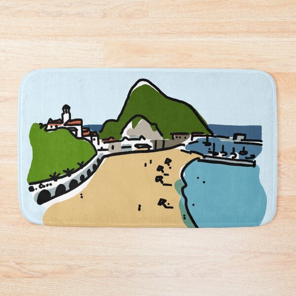 Item preview, Basque Country | Guetaria Beach Illustration designed and sold by Covo Studio.