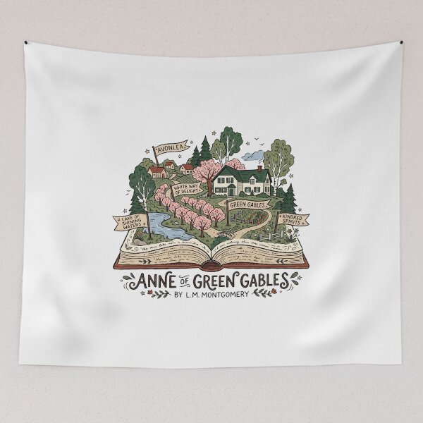 Item preview, There Is Such A Lot of Anne Book Text Silhouette Graphic designed and sold by Fenay Designs.