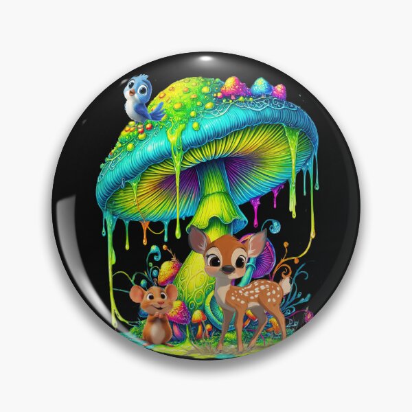 Item preview, Fantasy mushroom with little friends designed and sold by LoneAngel.