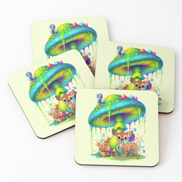 Item preview, Fantasy mushroom with little friends designed and sold by LoneAngel.