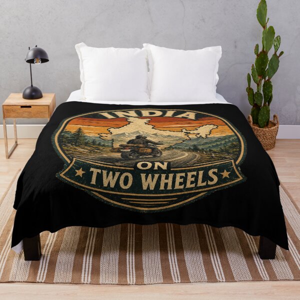 Item preview, India On Two Wheels Motorcycle Road Trip Shirt | Vintage Indian Biker Adventure Travel designed and sold by Globalcitytees.