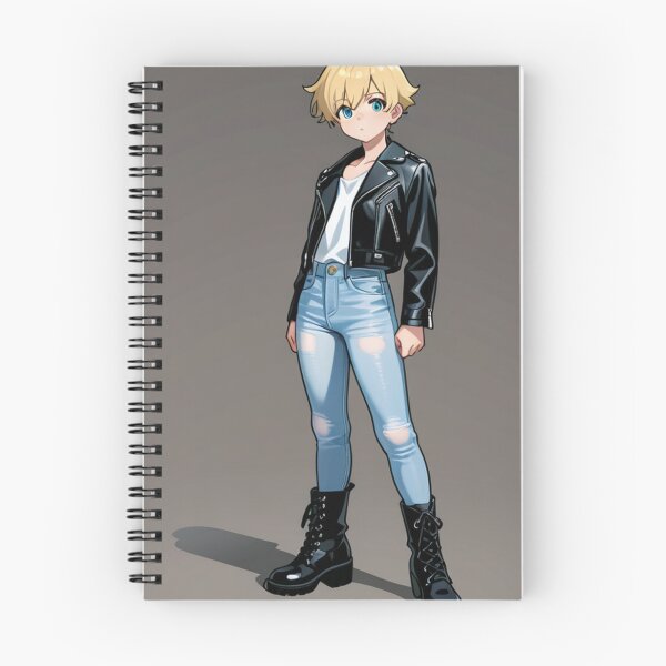 Item preview, Fashion - Man in Black Leather Jacket Slim Jeans Streetwear Anime Variant 6 designed and sold by AnimeShin.