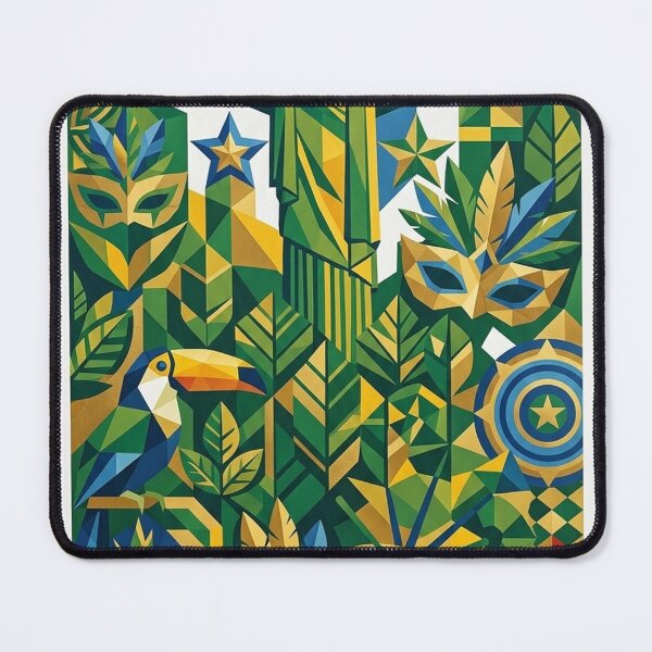Item preview, Brazil Cubist Art Poster – Christ the Redeemer Abstract Wall Art – ZK PRO designed and sold by zalakopro.