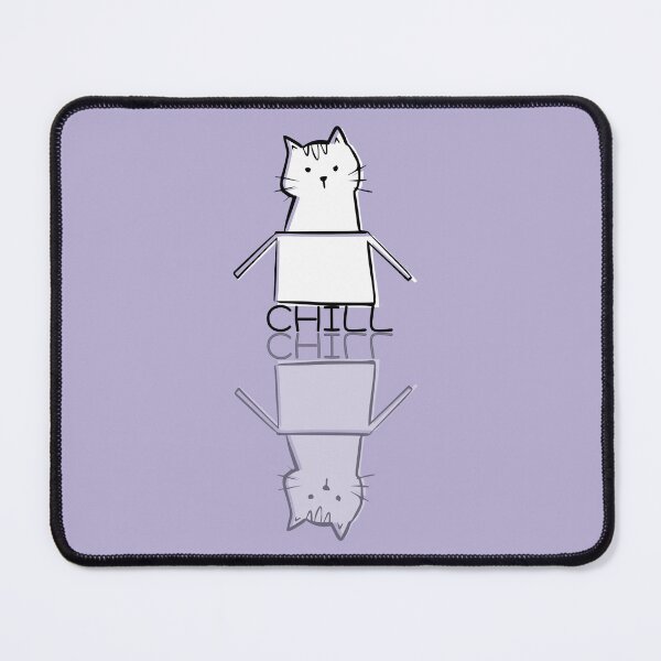 Item preview, Cute Purple Cat in Box Doodle Reflection CHILL designed and sold by TackyTime.