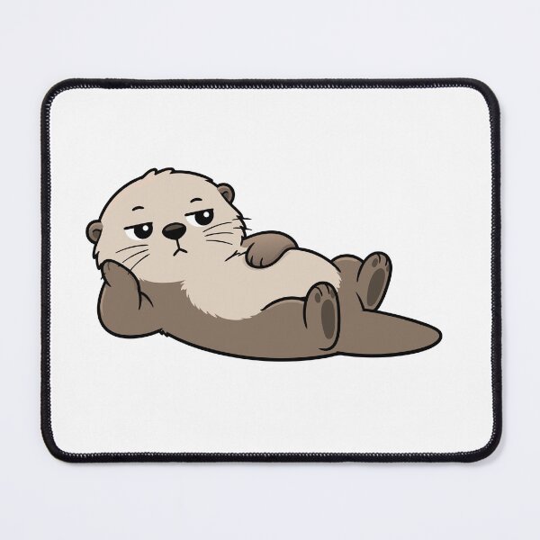 Item preview, Lazy Grumpy Otter Cartoon Cute Animal Art designed and sold by teeperfect.