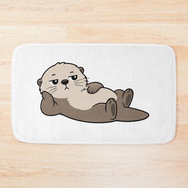 Item preview, Lazy Grumpy Otter Cartoon Cute Animal Art designed and sold by teeperfect.