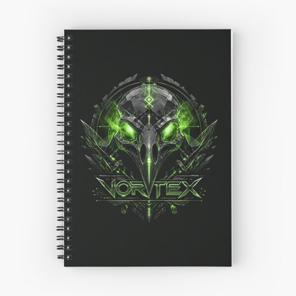 Item preview, Vortex Cyber Raven Skull Toxic Green Crystal Techwear Streetwear designed and sold by Novastitchshop.