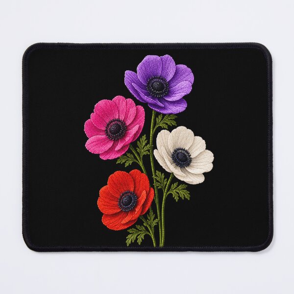 Item preview, Colorful Anemones Embroidery designed and sold by ColorSplash123.