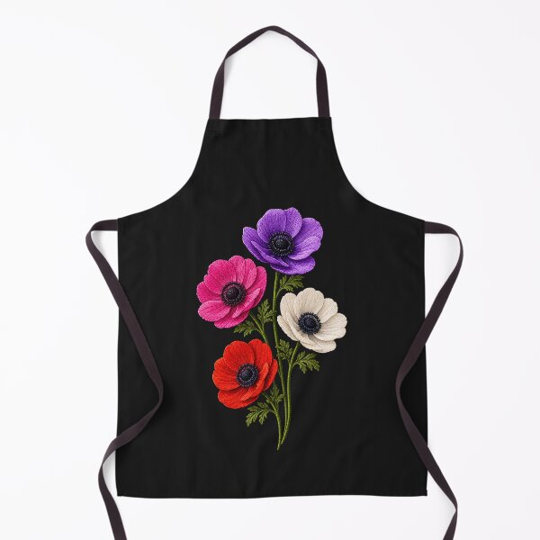 Item preview, Colorful Anemones Embroidery designed and sold by ColorSplash123.