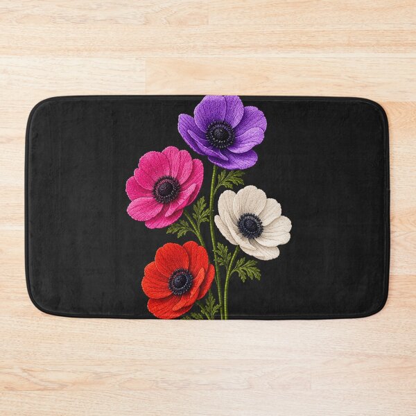 Item preview, Colorful Anemones Embroidery designed and sold by ColorSplash123.