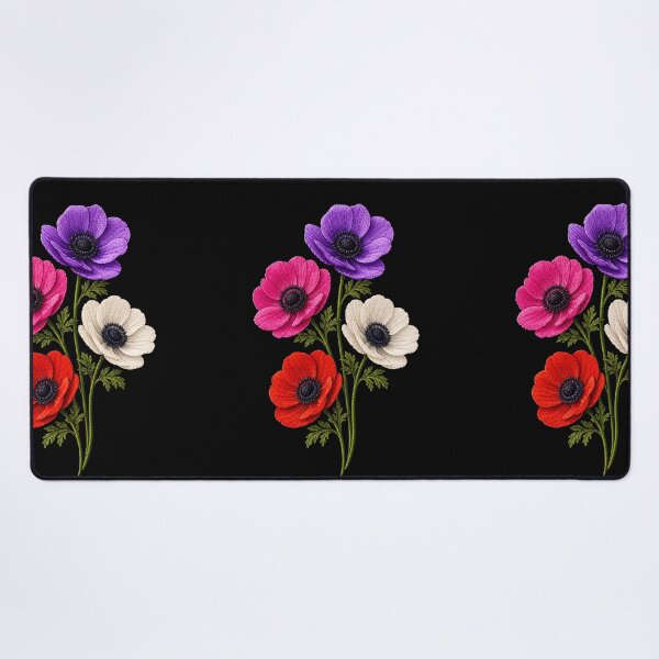 Item preview, Colorful Anemones Embroidery designed and sold by ColorSplash123.