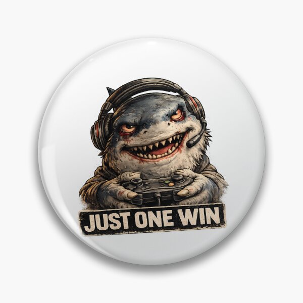 Item preview, Just One Win Funny Gamer Shark Meme designed and sold by DryHumorPrints.