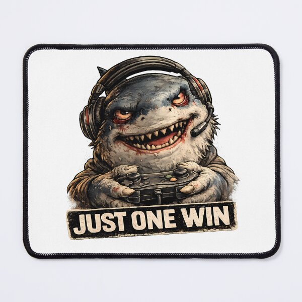 Item preview, Just One Win Funny Gamer Shark Meme designed and sold by DryHumorPrints.