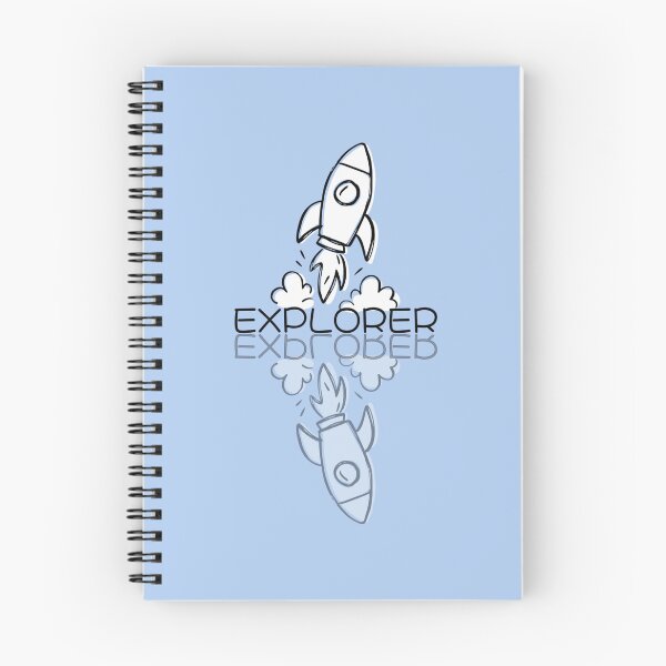 Item preview, Cute Blue Rocket Doodle Explorer Reflection  designed and sold by TackyTime.