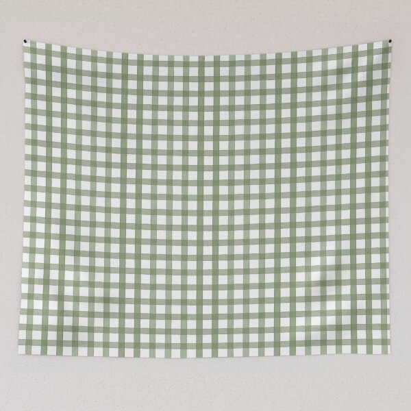 Item preview, gingham check in color wash sage green designed and sold by lauragraves.