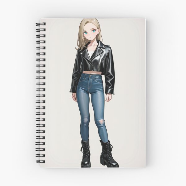 Item preview, Fashion - Man in Black Leather Jacket Slim Jeans Streetwear Anime Variant 7 designed and sold by AnimeShin.