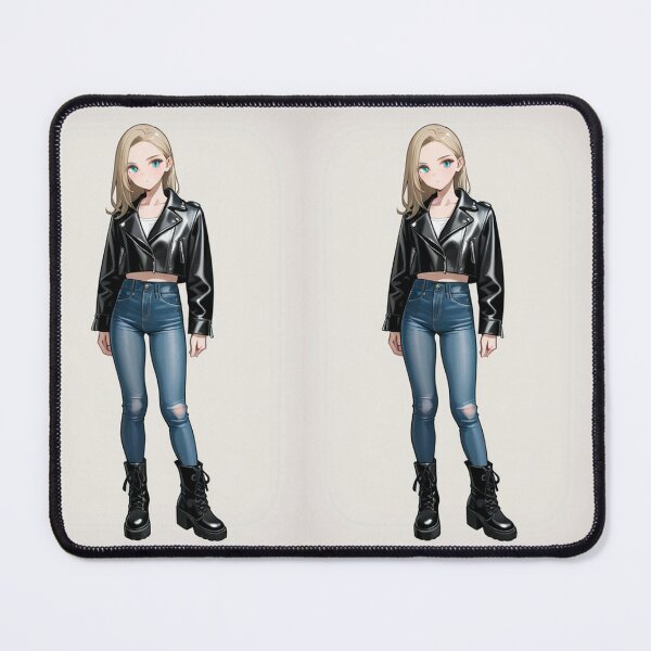 Item preview, Fashion - Man in Black Leather Jacket Slim Jeans Streetwear Anime Variant 7 designed and sold by AnimeShin.