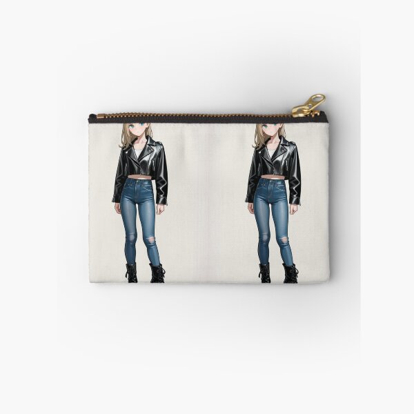 Item preview, Fashion - Man in Black Leather Jacket Slim Jeans Streetwear Anime Variant 7 designed and sold by AnimeShin.