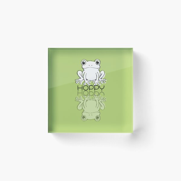 Item preview, Cute Green Frog Doodle Hoppy Reflection  designed and sold by TackyTime.