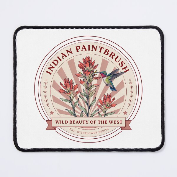 Item preview, Indian Paintbrush Wild Beauty of the West – Western Wildflower & Hummingbird Nature Design designed and sold by ArcticFoxStudio.