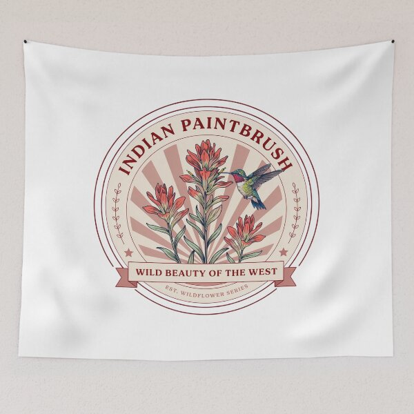 Item preview, Indian Paintbrush Wild Beauty of the West – Western Wildflower & Hummingbird Nature Design designed and sold by ArcticFoxStudio.