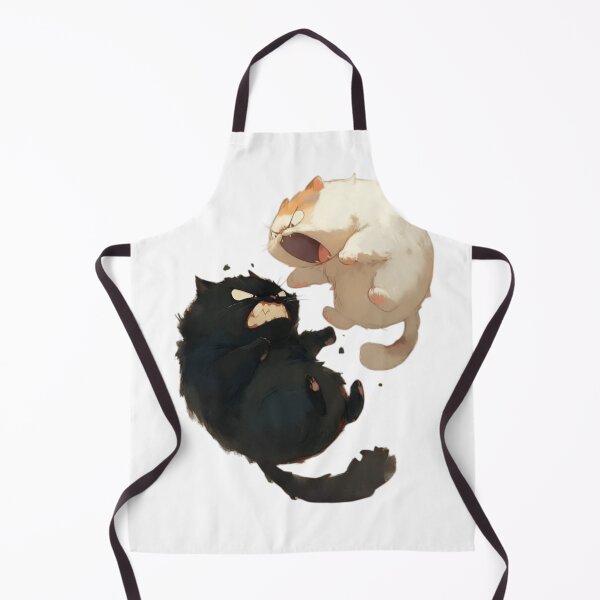 Item preview, Yin Yang Fighting Cats Sticker | Cute Black & White Angry Cat Duo | Funny Kawaii Cat Art designed and sold by Dyan4.