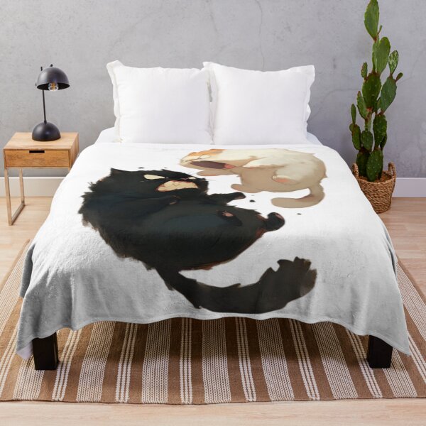 Item preview, Yin Yang Fighting Cats Sticker | Cute Black & White Angry Cat Duo | Funny Kawaii Cat Art designed and sold by Dyan4.