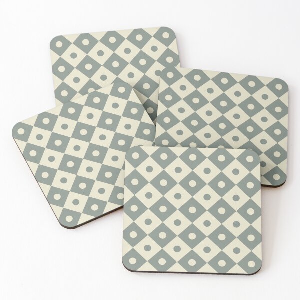 Item preview, Dolphin gray & dirty white harlequin with dots designed and sold by Mint + Midnight.