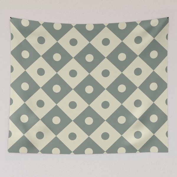 Item preview, Dolphin gray & dirty white harlequin with dots designed and sold by Mint + Midnight.