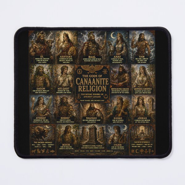 Item preview, Canaanite Gods Collage | Ancient Levantine Mythology Pantheon Art Featuring El, Baal & Anat designed and sold by RockyLambda.
