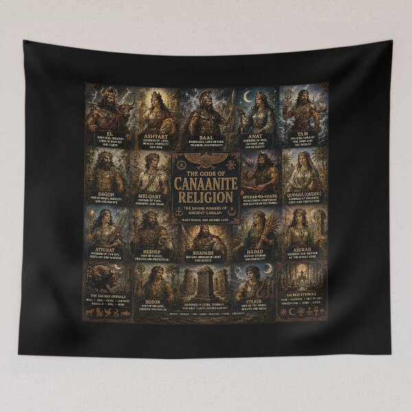 Item preview, Canaanite Gods Collage | Ancient Levantine Mythology Pantheon Art Featuring El, Baal & Anat designed and sold by RockyLambda.