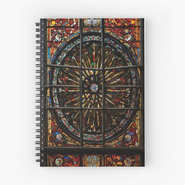 Item preview, White Crow in Blazing Gothic Rose Window designed and sold by GeoWhimsy Studio.