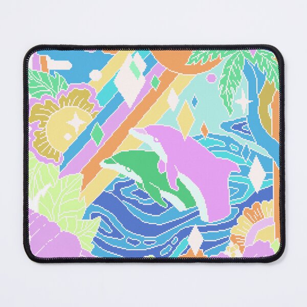 Item preview, Tropical Dolphin Paradise Pixel Art designed and sold by LilSeashell.