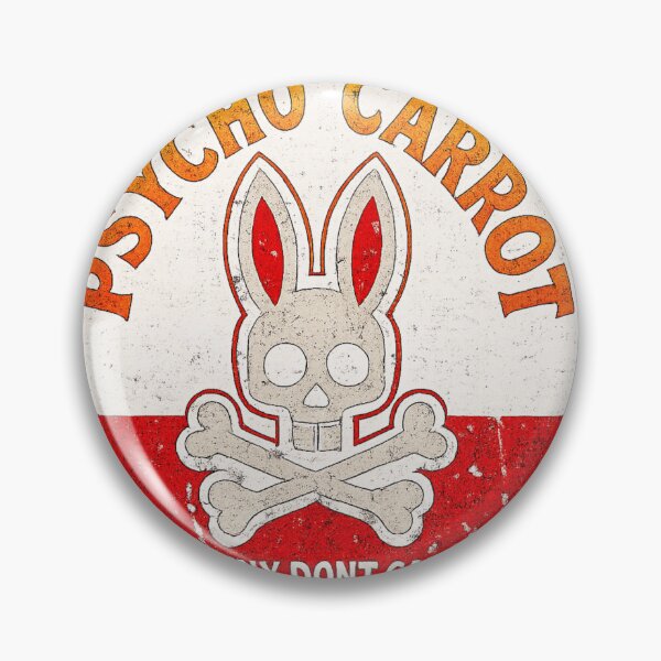 Item preview, Psycho Carrot Bunny Skull Shirt - Bunny Don't Care designed and sold by UrbanPrintVibes.