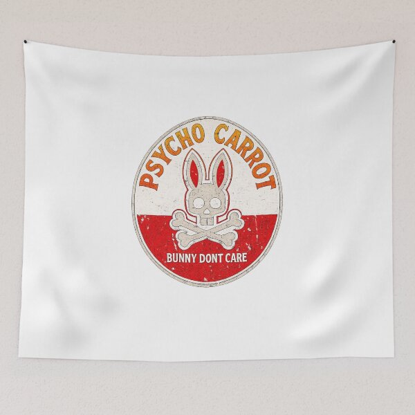Item preview, Psycho Carrot Bunny Skull Shirt - Bunny Don't Care designed and sold by UrbanPrintVibes.