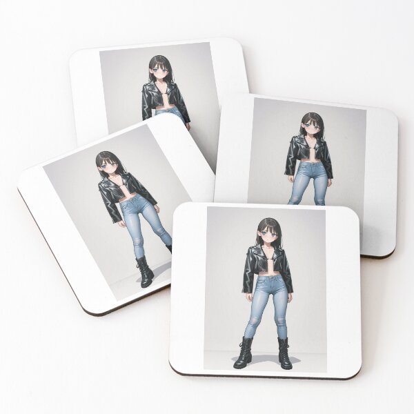Item preview, Fashion - Man in Black Leather Jacket Slim Jeans Streetwear Anime Variant 9 designed and sold by AnimeShin.
