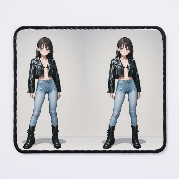 Item preview, Fashion - Man in Black Leather Jacket Slim Jeans Streetwear Anime Variant 9 designed and sold by AnimeShin.