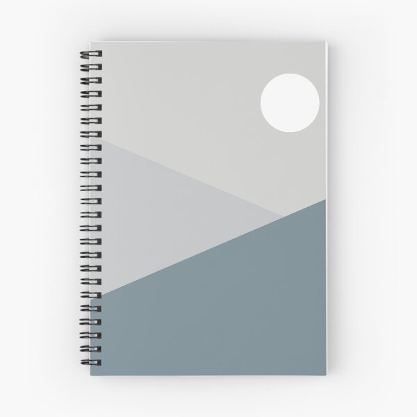 Item preview, Minimalist Geometric Mountain Landscape Slate Blue Boho Sun Art designed and sold by Trinity Collections.