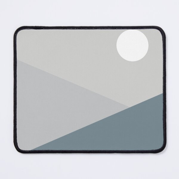 Item preview, Minimalist Geometric Mountain Landscape Slate Blue Boho Sun Art designed and sold by Trinity Collections.