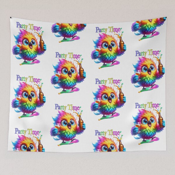 Item preview, Funny bird having a party designed and sold by LoneAngel.