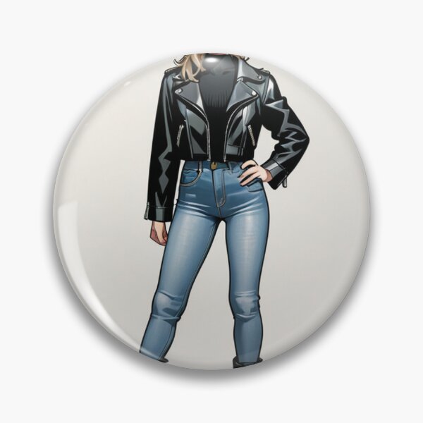 Item preview, Fashion - Man in Black Leather Jacket Slim Jeans Streetwear Anime designed and sold by AnimeShin.